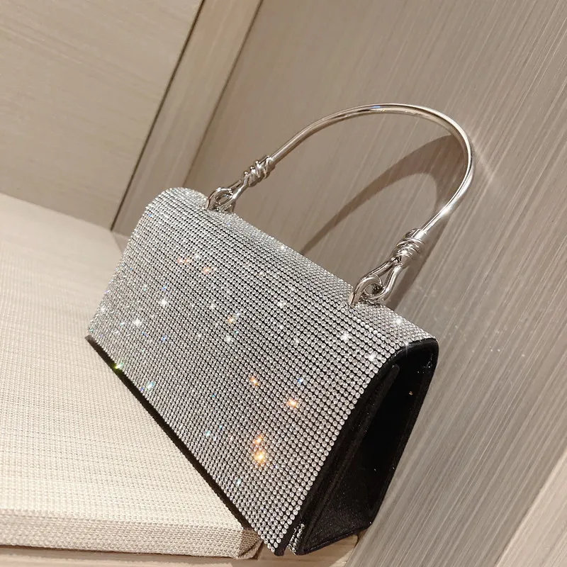Bolso de mano de boda brillante para mujer y niña, bolsa de hombro KTV brillante, monederos de boda, bolso de citas, bolso de noche que combina con