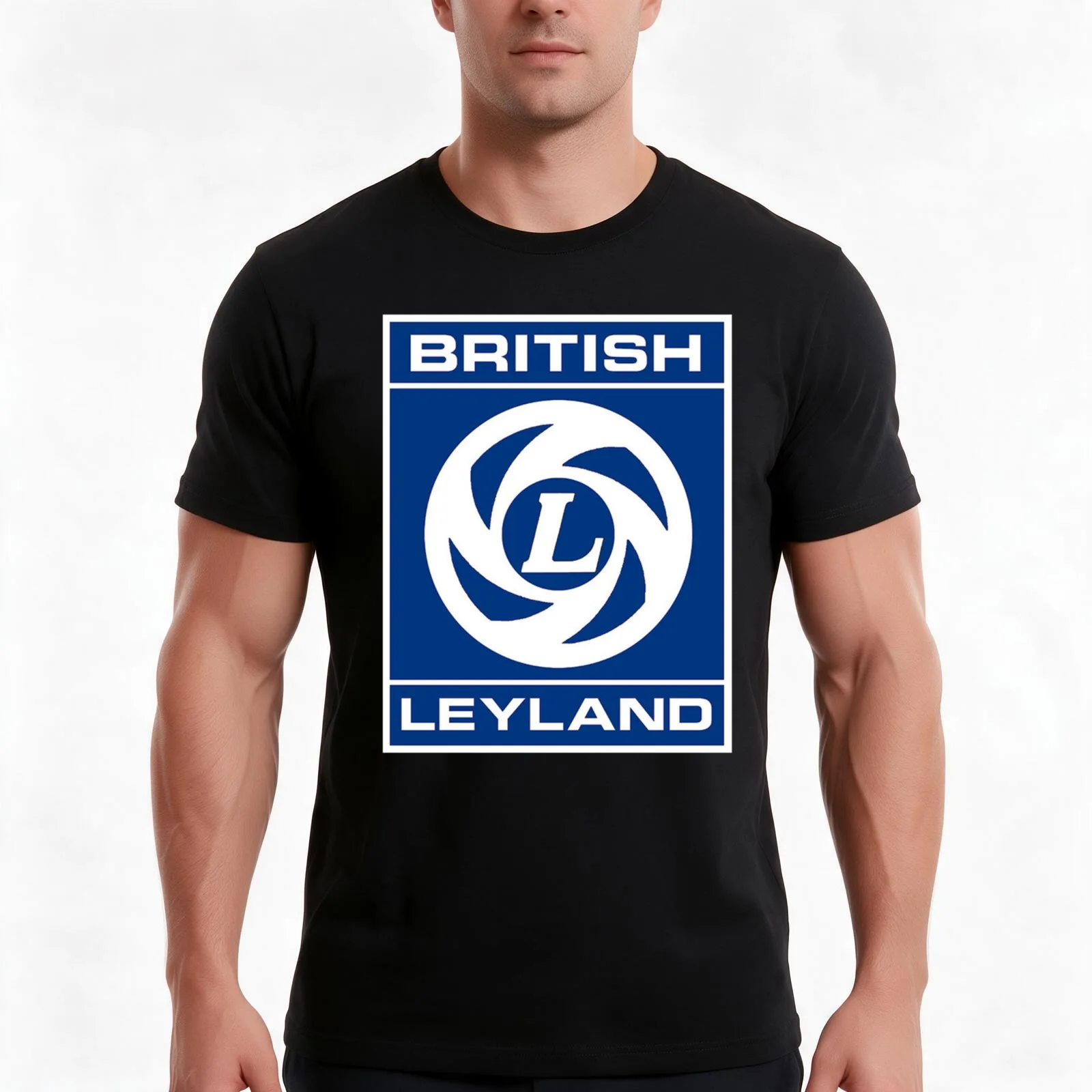 British Leyland Logo T-Shirt Summer Casual Cotton Tee Oversized Streetwear Tops Vintage Graphic Print Loose Fit Short Sleeve