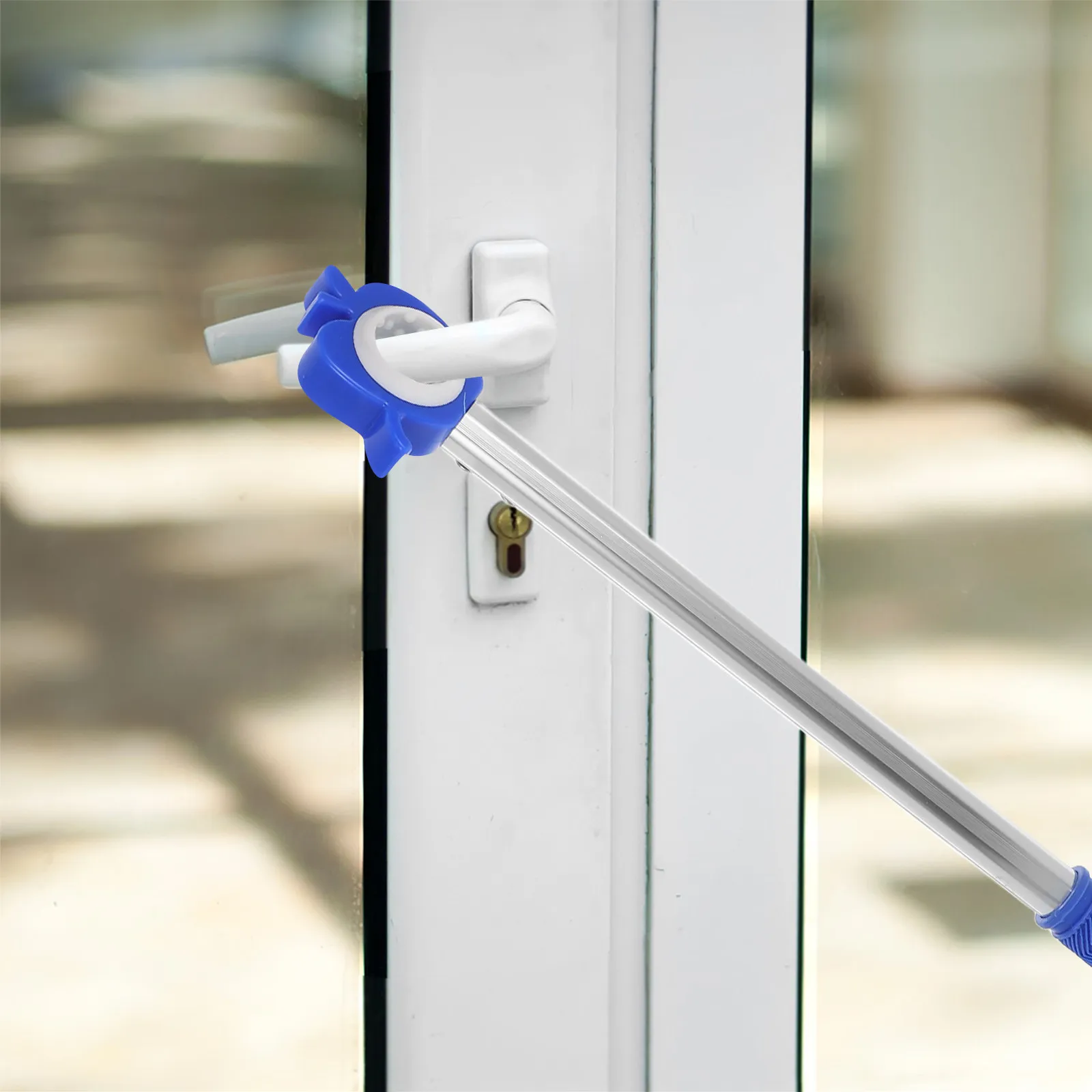 

Window Opener Tool Aluminum Alloy Easy Operation High Hard Reach Window Operating Lever No Installation Blind Cord Wand