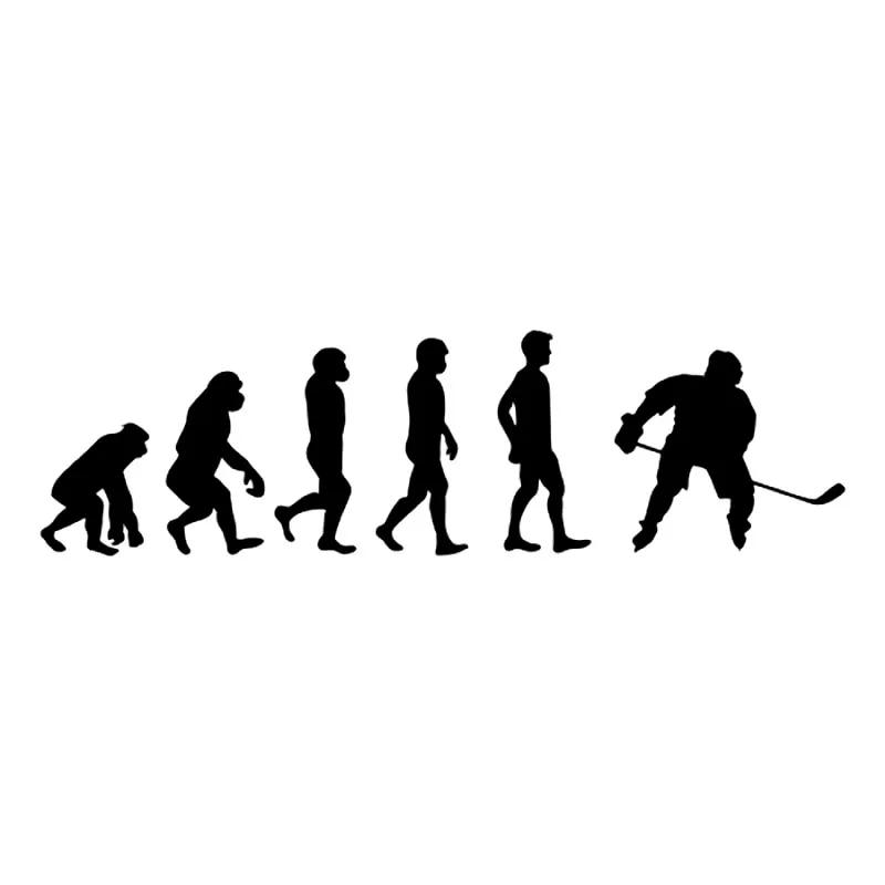 CS1776# 30x8.4 cm Ice hockey evolution funny car sticker waterproof vinyl decal for auto car stickers styling