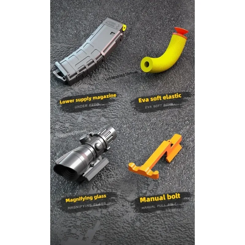 M416 suministro inferior Manual perno munición suave pistola de juguete Rifle de asalto para niños Rifle de tiro único metralla 2025 Navidad