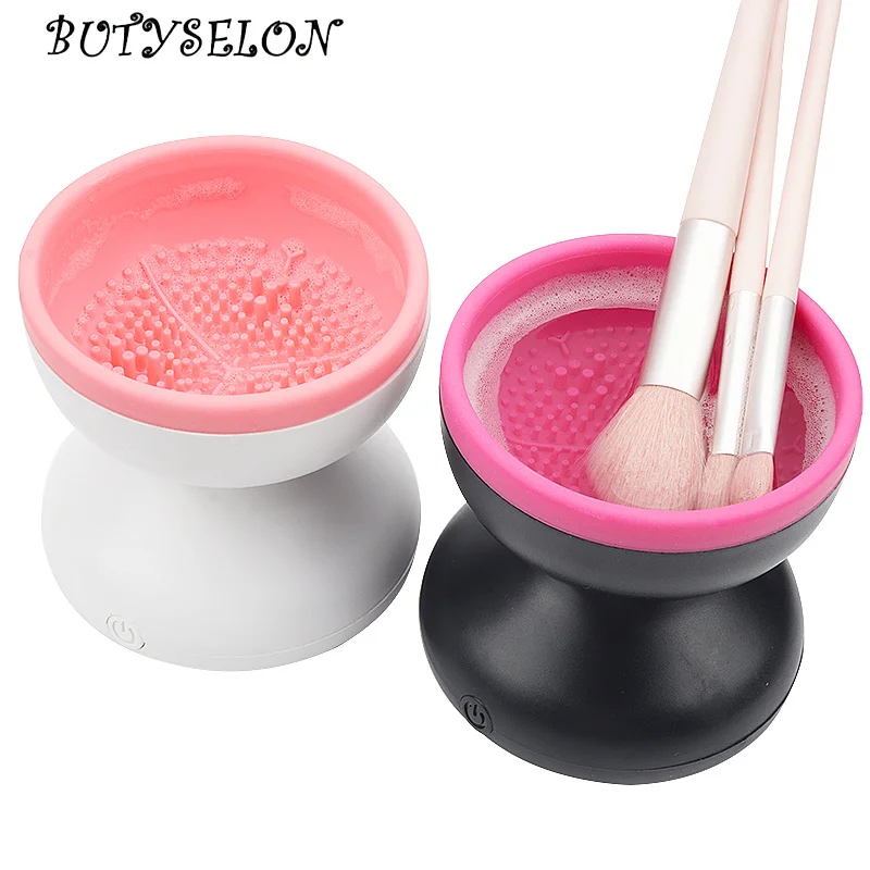 

Portable Usb Makeup Brush Cleaner Machine Silicone Electric Cosmetic Brush Clean dryer Tool Automatic Washing Spinner Device