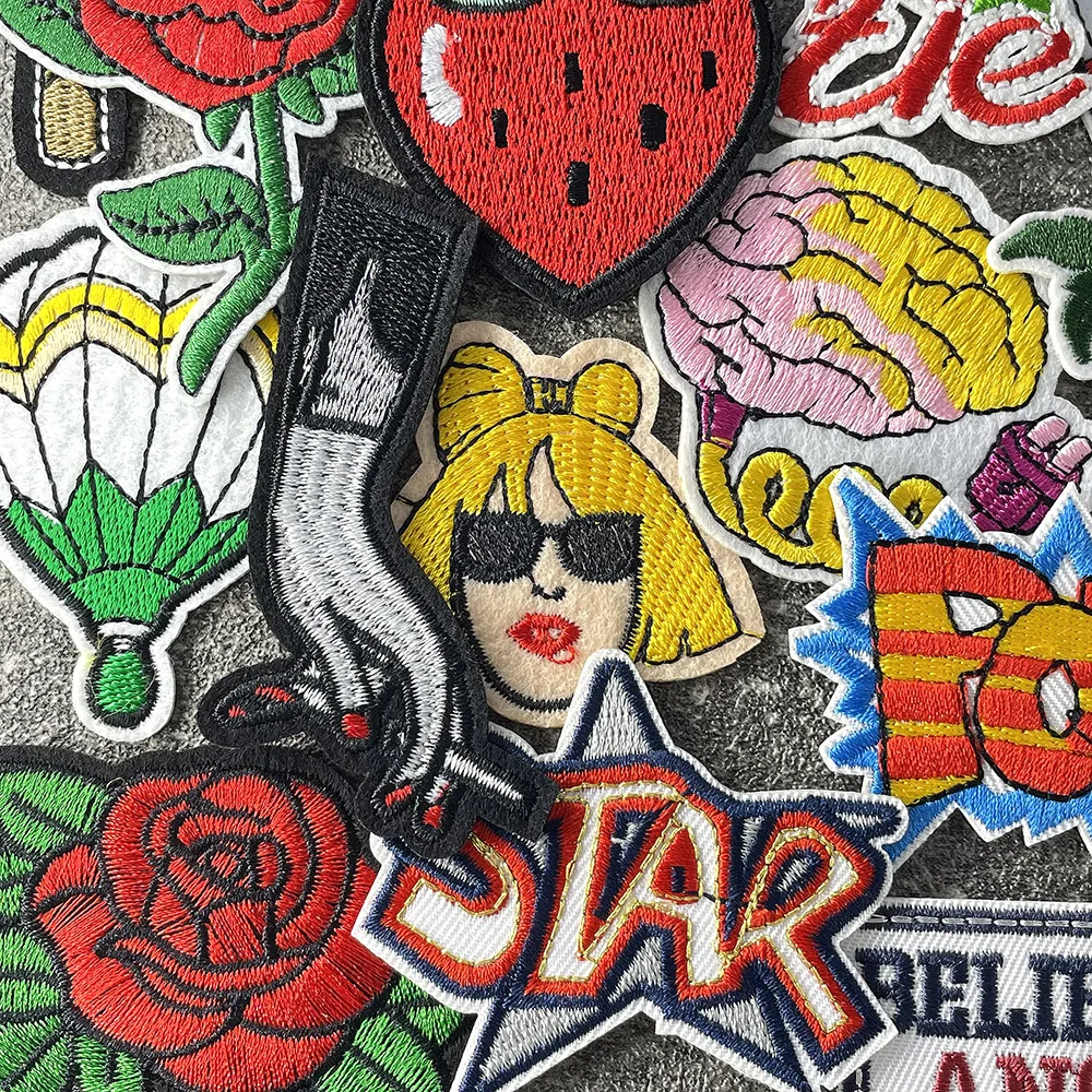 الكلاسيكية كول ستار التصحيح للملابس الحديد على الخياطة المطرزة زين لطيف النسيج شارة الملابس والاكسسوارات بقع #5