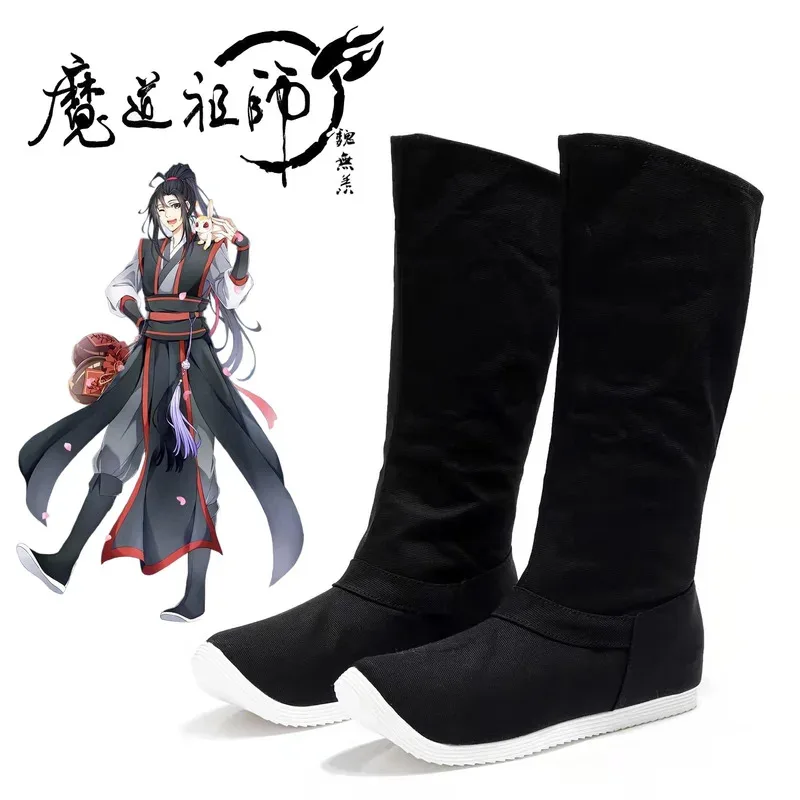 

In Stock Anime Mo Dao Zu Shi Lan Wangji Wei Wuxian Cosplay Shoes Men Women Chinese Traditional Style Hanfu Retro Cloth Boots