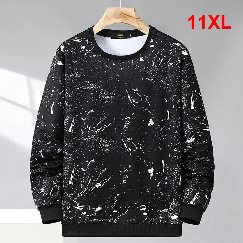 

DIANRUO 11XL Куртка больших размеров Мужской пуловер с принтом Модный повседневный свитшот Мужской весенне-осенний 한국인 후기 많은 옷 남자