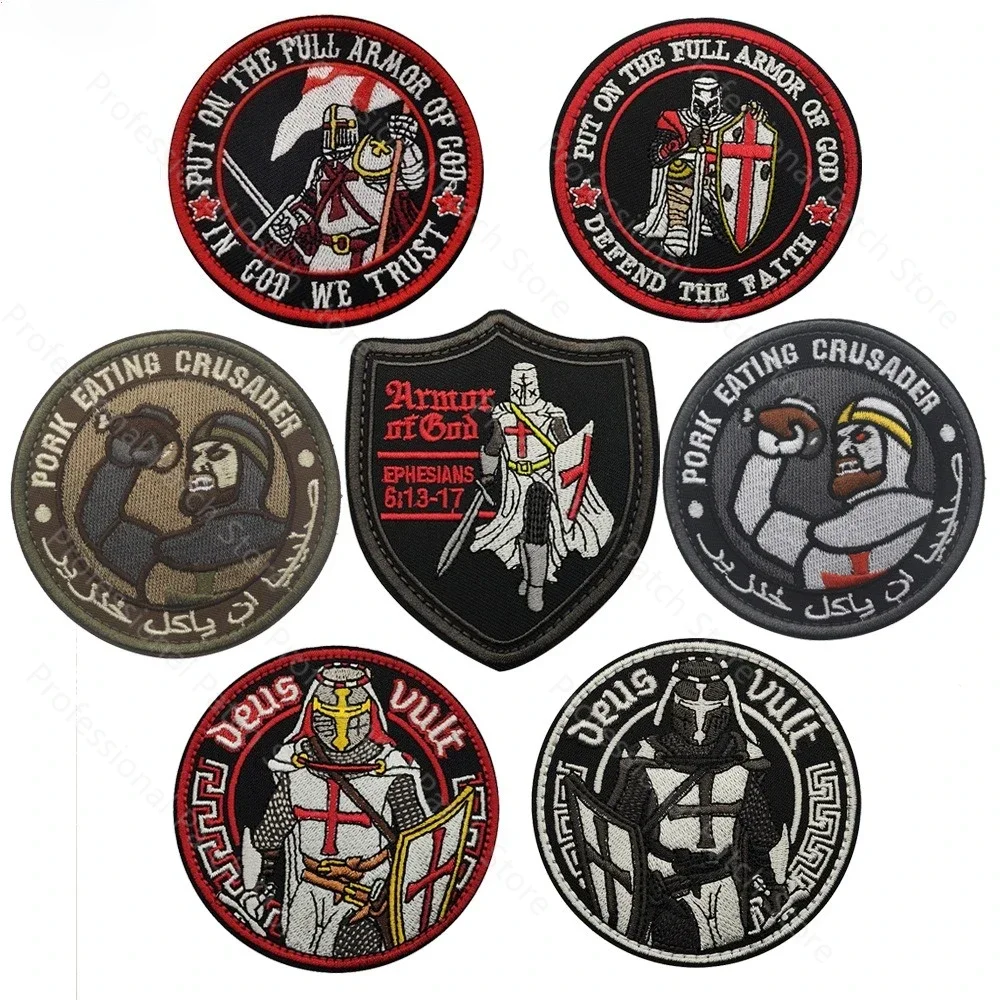جديد فرسان تمبلار الصليبية ضابط شارة الشباب ماجيك ملصق شخصية شارة التكتيكية التصحيح للملابس هوك وحلقة #2