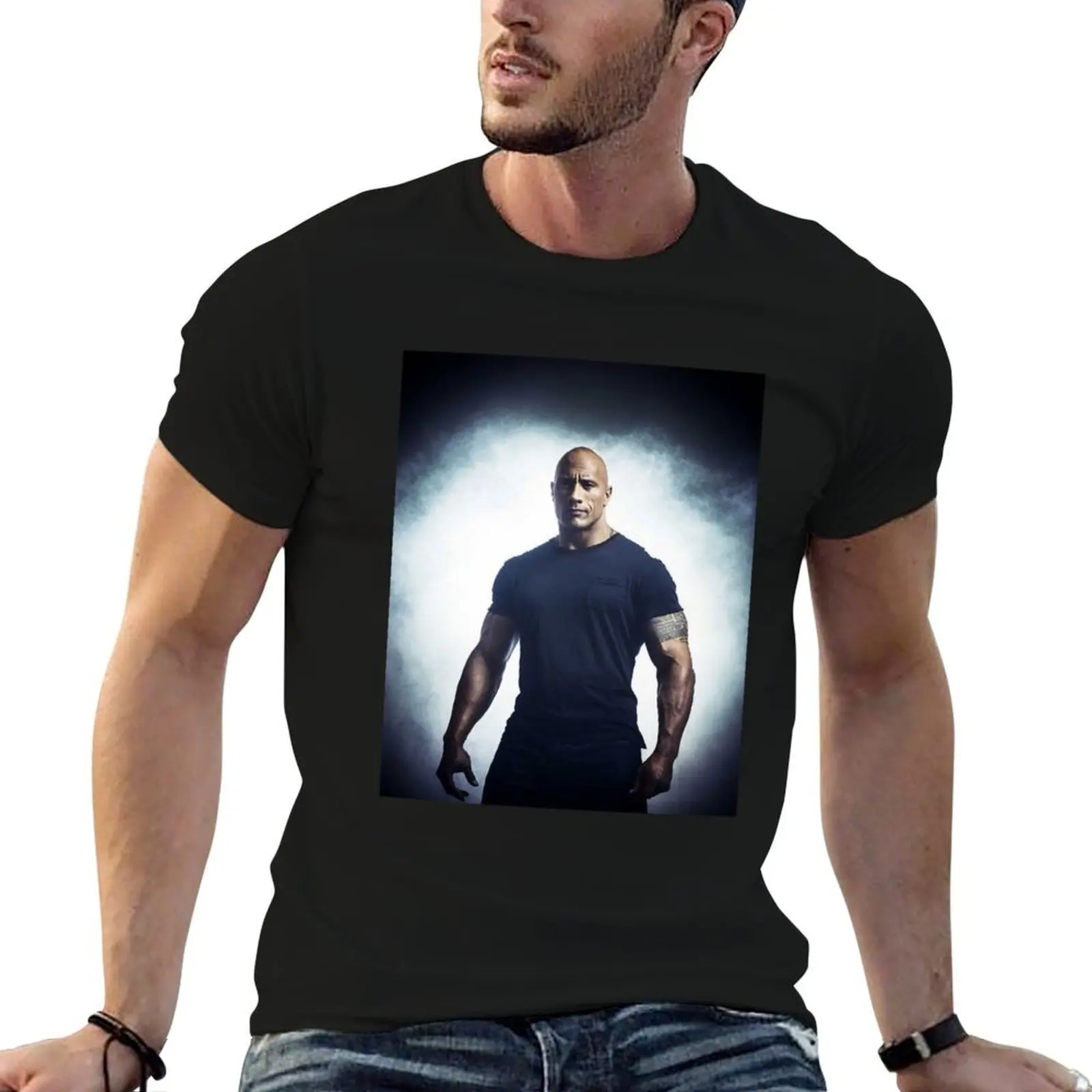 

dwayne johnson T-Shirt anime t shirts oversize funny t shirts man T-Shirt