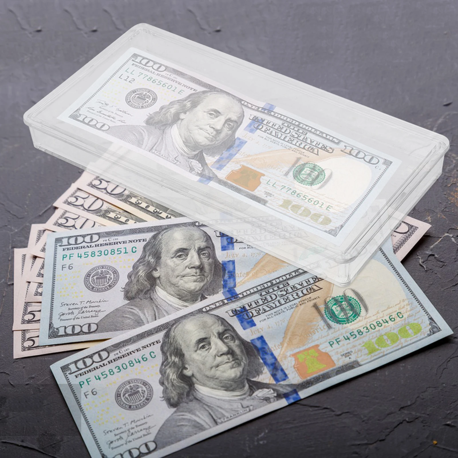 

Banknote Storage Box ABS Holder for Display Case Note Card Protector Sleeve for Coins Stamps