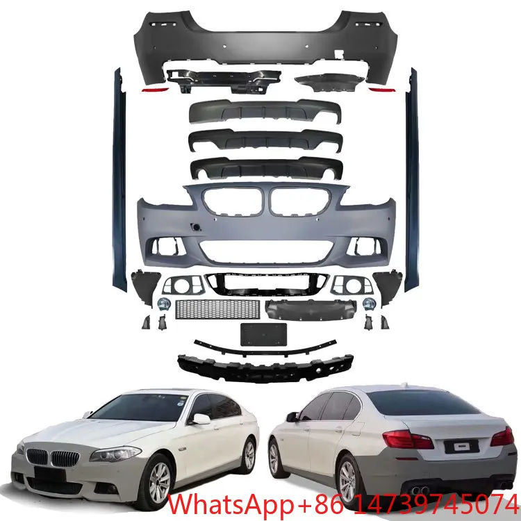 5 Series F10 F18 M Tech MT Style M Sport Body Kit Front Rear Bumper Side Skirt Exterior Upgrade PartsOld To New Facelift Body Ki