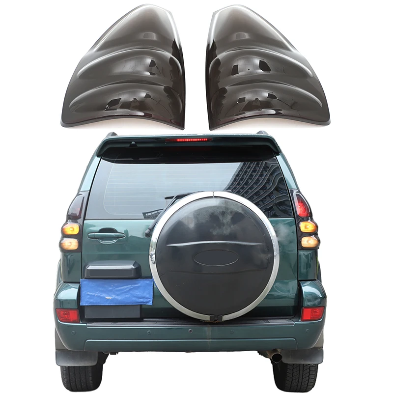 

2Pcs ABS For Toyota Land Cruiser Prado 120 2003-2009 Car Tail Light Signal Light Protective Cover Decoration Sticker Accessories