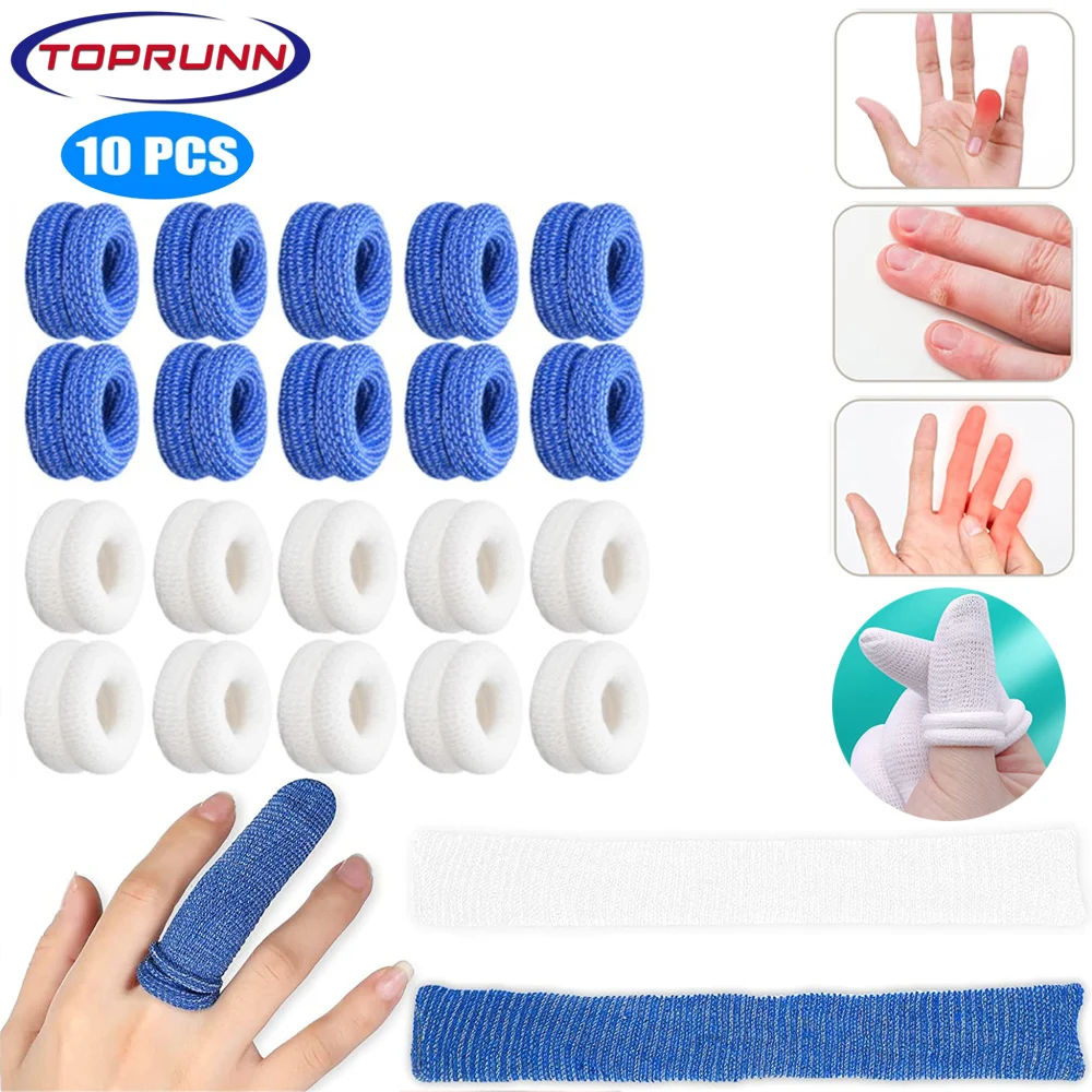 10 Stück röhrenförmige Bandage Finger Roll Dressings Finger Bandage röhrenförmige Finger verbände Finger Cots Bandagen für Finger Schwellung