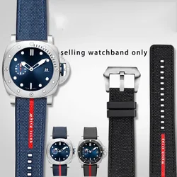 For Panerai Submersible Bracelet Rubber Strap PAM1391 1565 Luna Rossa Series Luminor Waterproof Strap Watchband 22mm 24mm 26mm