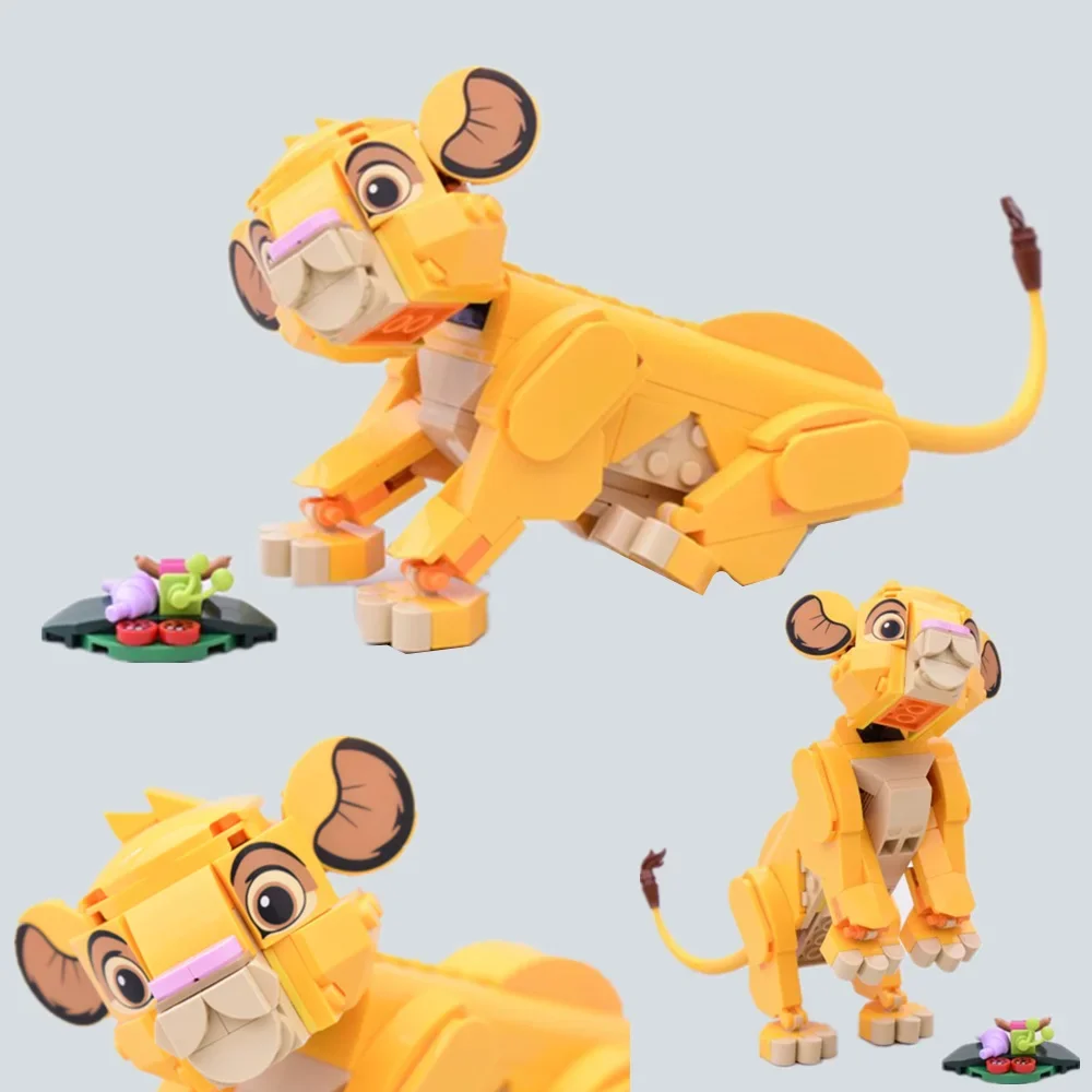 Miniso Disney Lion King Classic Movie Series Young Simba Model Building Blocks Bricks Kid Boys Girls Toys Gift Birthday Set