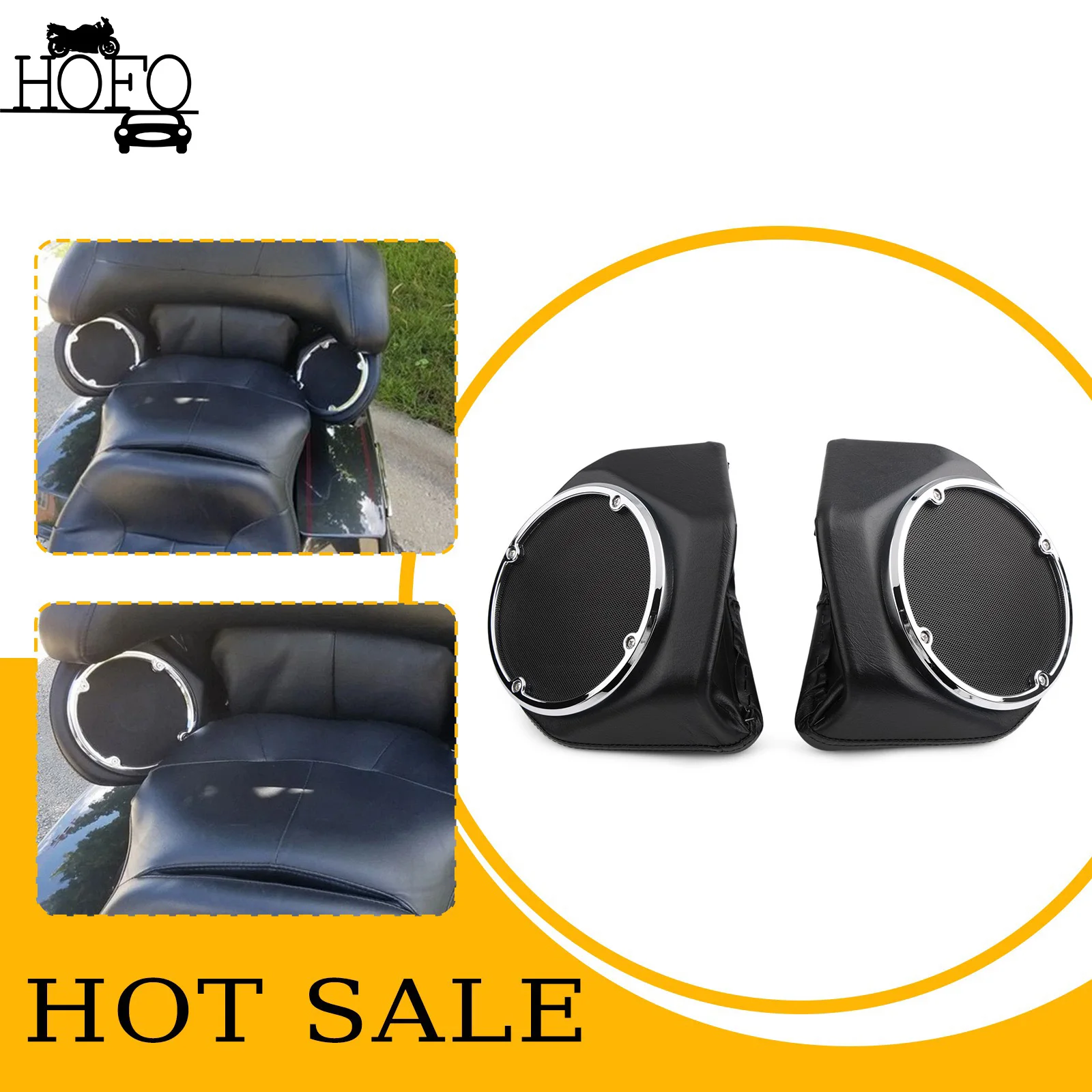 Rear Trunk 6.5" Speaker Pods For Harley Touring Models King 2014-2023