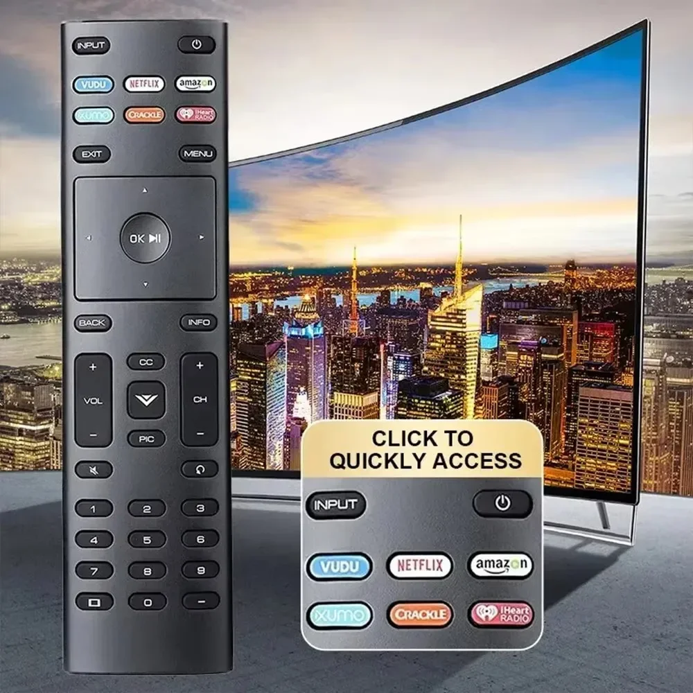 

Universal remote control XRT136 for VIZIO TV with VUDU NETFLIX Amazon XUMO CRACKLE iHeart application for D24hnE1