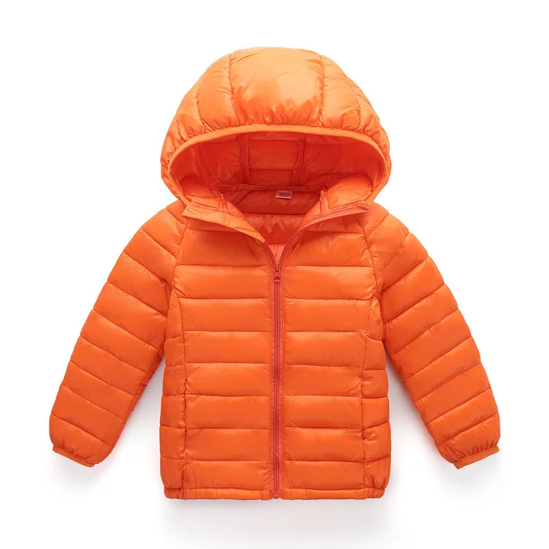 Girls Down Coat Overcoat Jacket Windbreak Outerwear 2024 Orange Winter Autumn Sport Warm Christmas Gift Children's Clothing