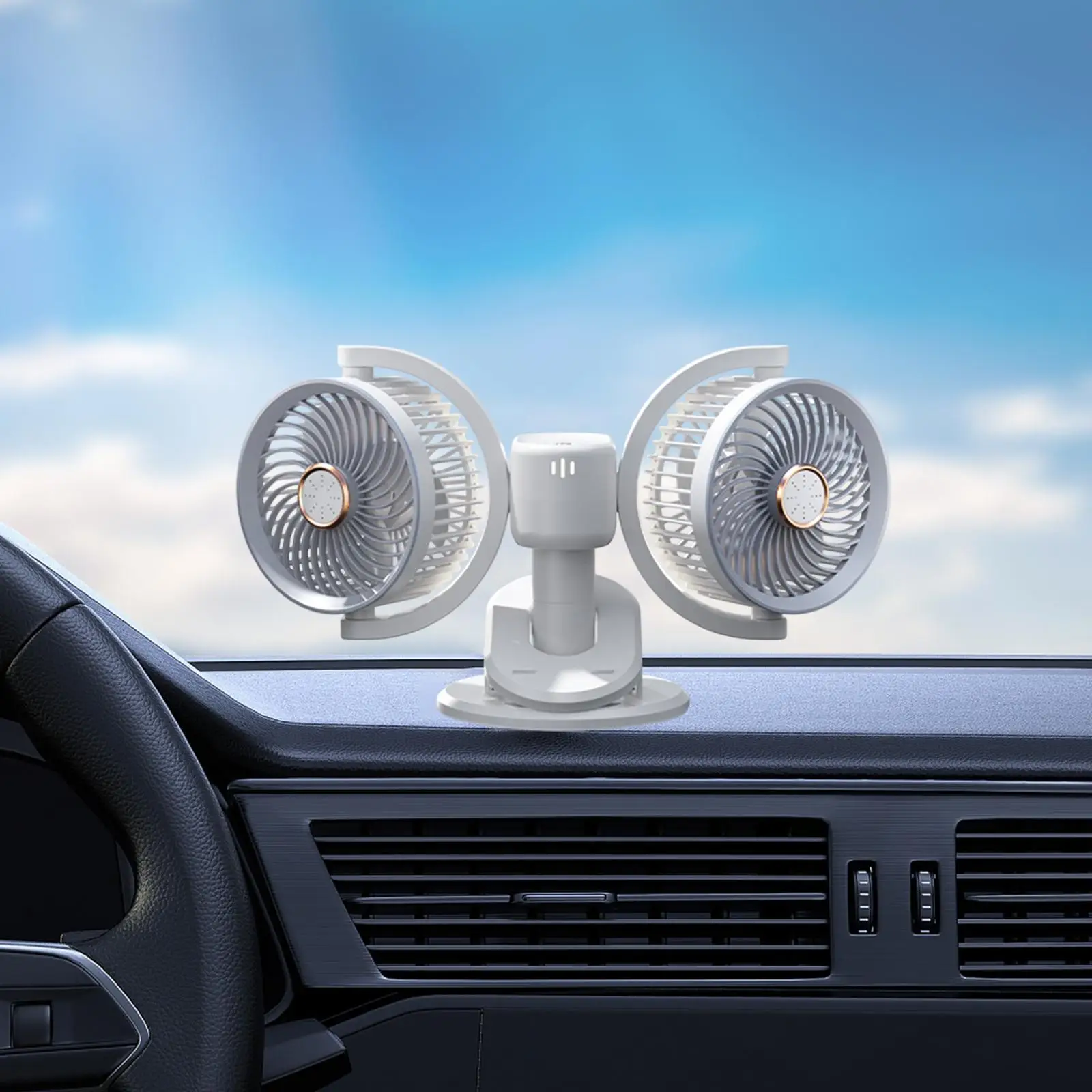 

Многофункциональный регулируемый вентилятор с таймером, портативный вентилятор с двумя головками, настольный вентилятор для офиса, путешествий, альпинизма, кемпинга, кухни