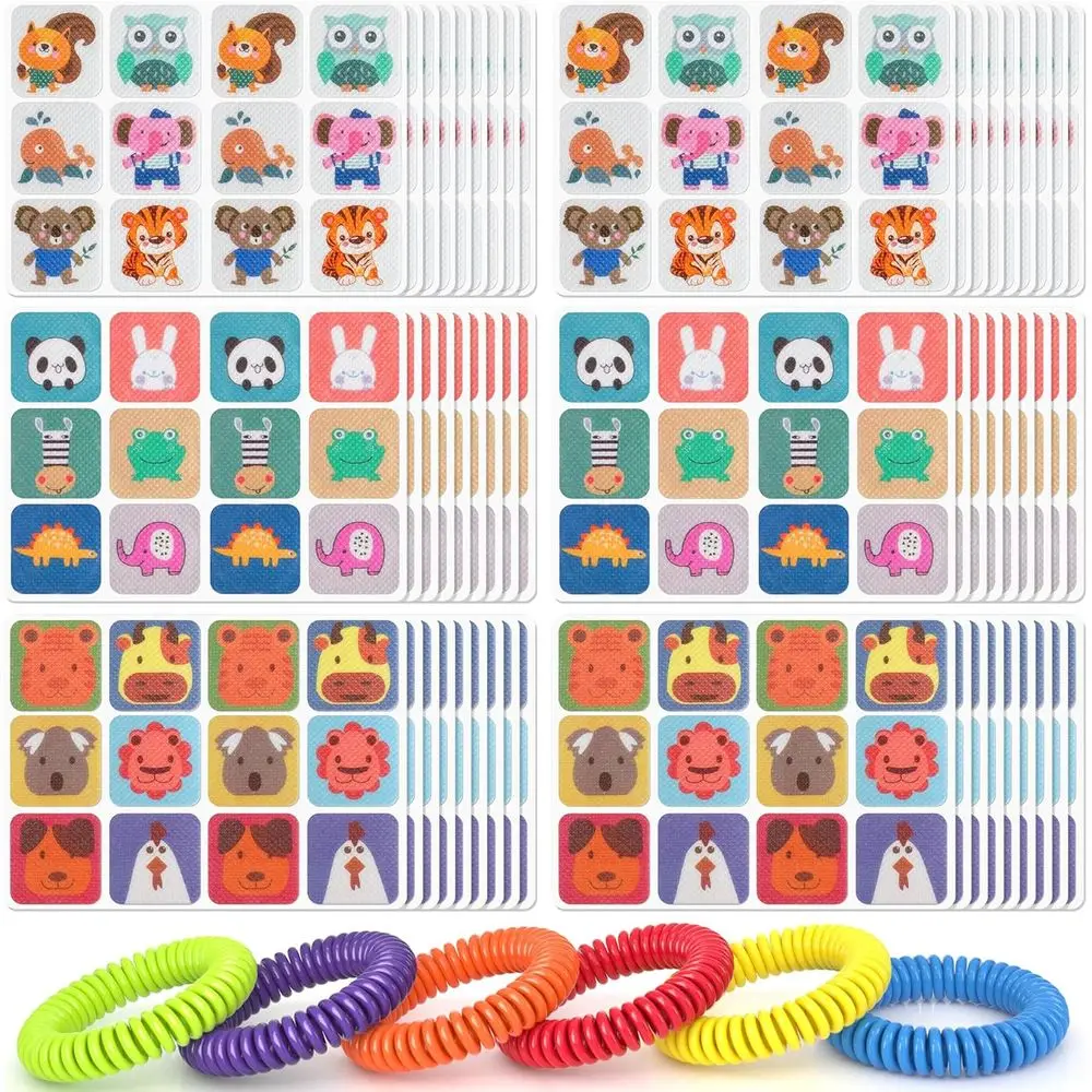 

Наклейки и браслеты от комаров, 360+6 штук, натуральные, без ДЭТА, на растительной основе, для улицы и кемпинга