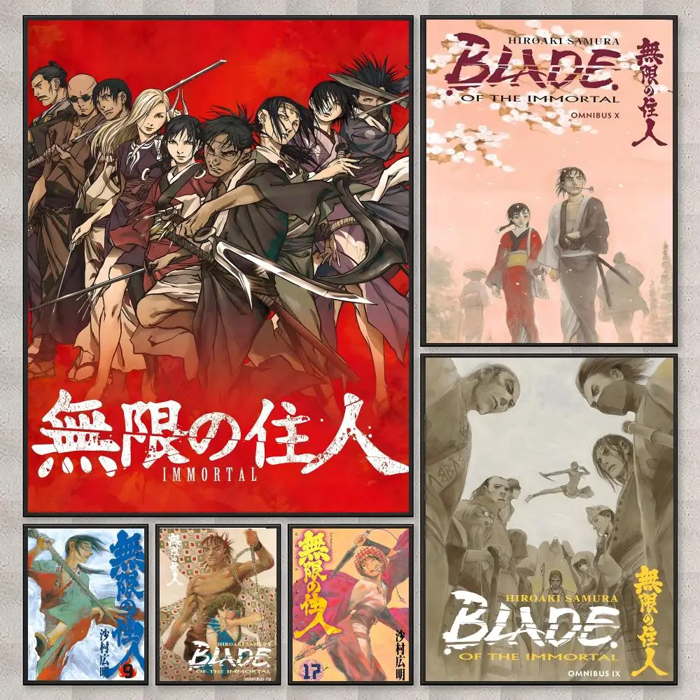 manga Blade of the Immortal New Arrival Popular Art Print Poster HD Wall Art Sofa Home Decor Gift For Fans