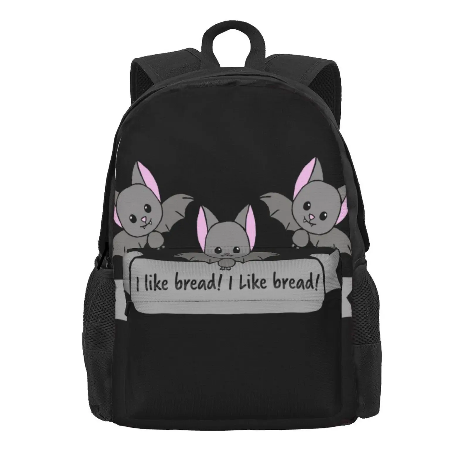 I Like Bread Bats Hot Sale Schoolbag Backpack Fashion Bags Bread Bat And Dragons