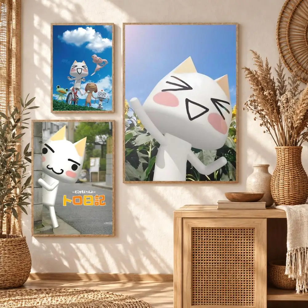 Cute D-Doko Demo Issyo L-Inoue Toro Painting Calligraphy Modern Canvas Wall Art Prints for Living Room Decor | Wall Decals