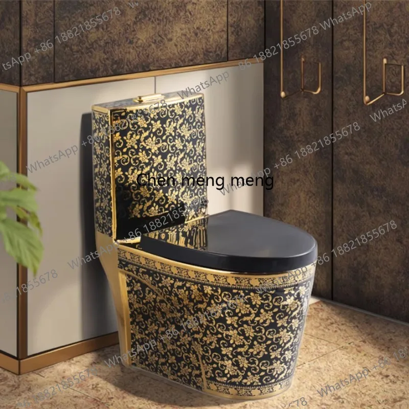 

Унитаз Vaso Sanitario Black Gold Color: Роскошный керамический унитаз-комод для ванной комнаты