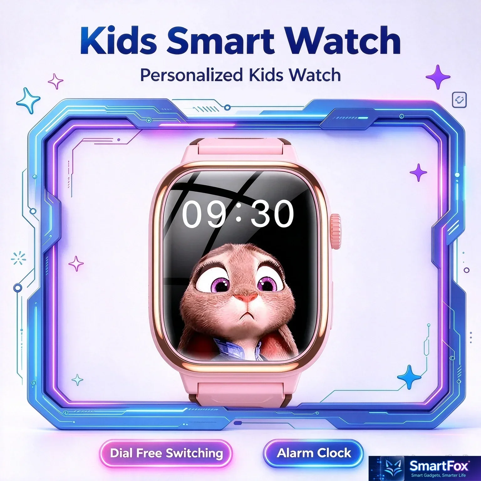 4G Kids Smart Watch GPS Positioning 108° Rotatable HD Camera, Two-way Video SOS Emergency Call Waterproof Children Smart Watch
