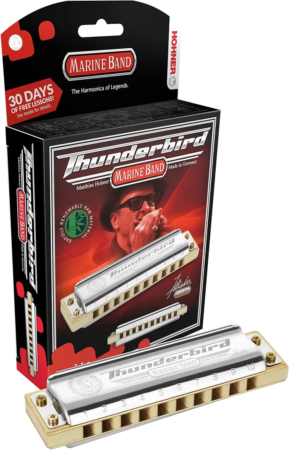 

Hohner Inc, США, Thunderbird, гармоника с низкой настройкой, клавиша F (M2011BXL-F)