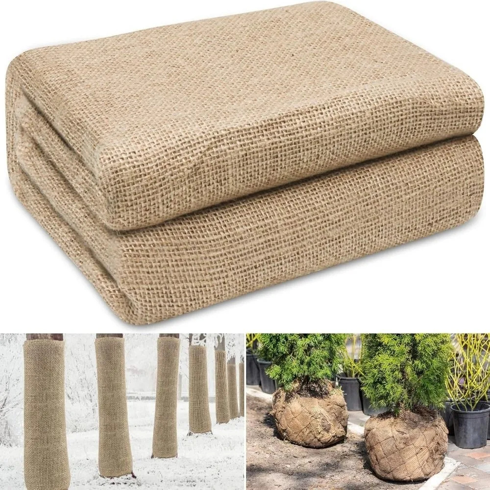 

Anti-freezing Frost Protection Covers Natural Jute Burlap Keeping Warm Plant Protection Cover Breathable Against Cold