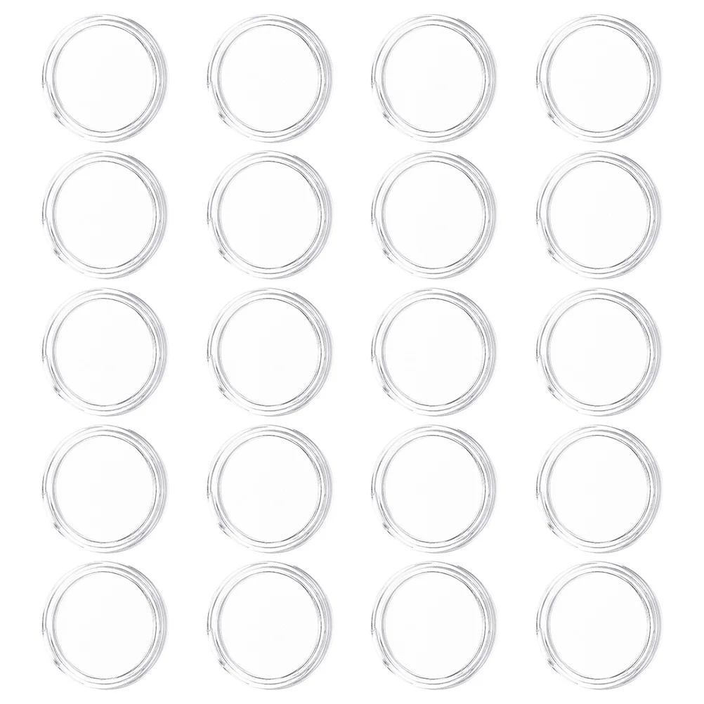100 Pcs Coin Box Holder Organizer Plastic Holders Bead Protector Collection Supplies Container Single Storage
