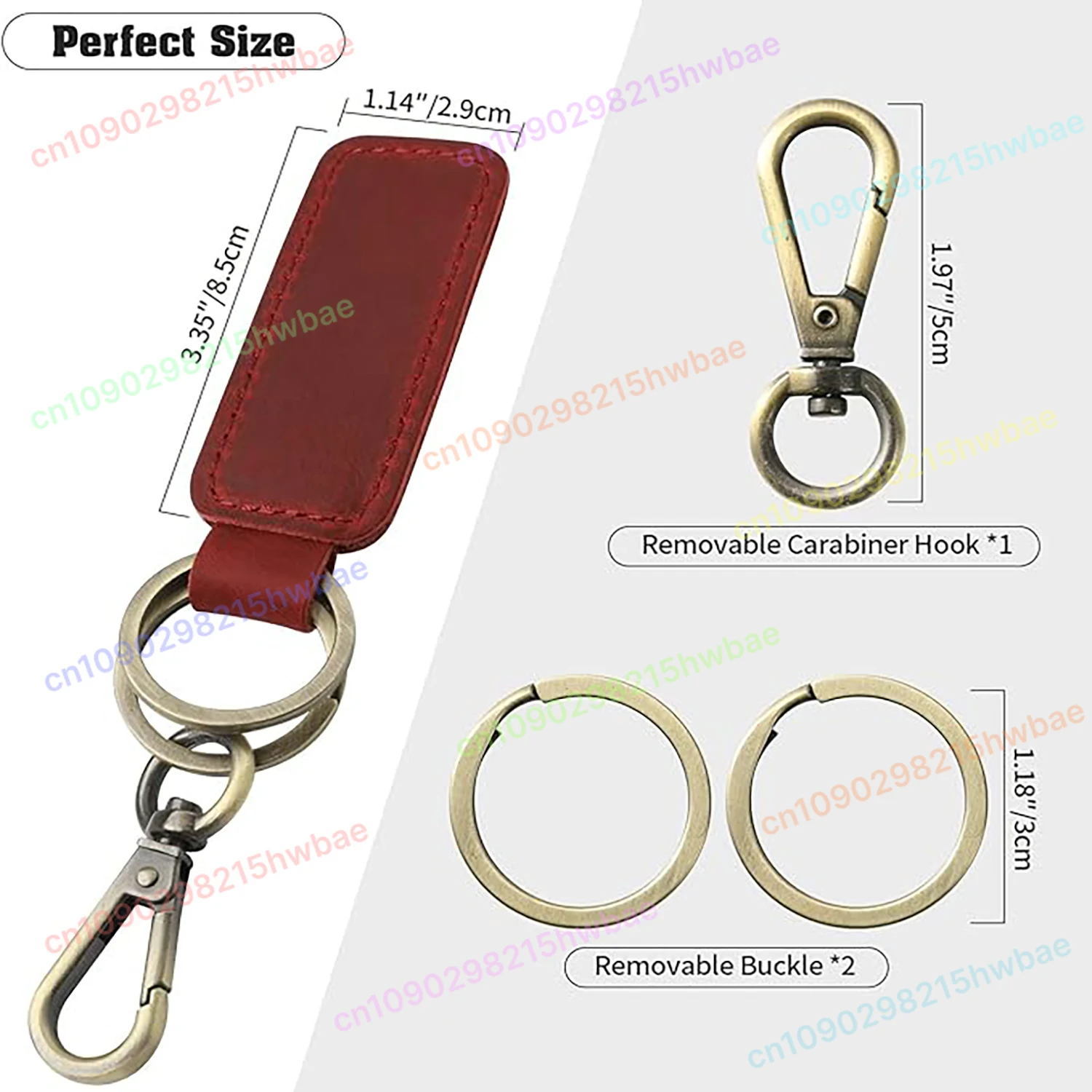 

Leather Car Keychain Universal Keychain Retro Crazy Horse Cabaret Show Leather Men's and Women's Keychain