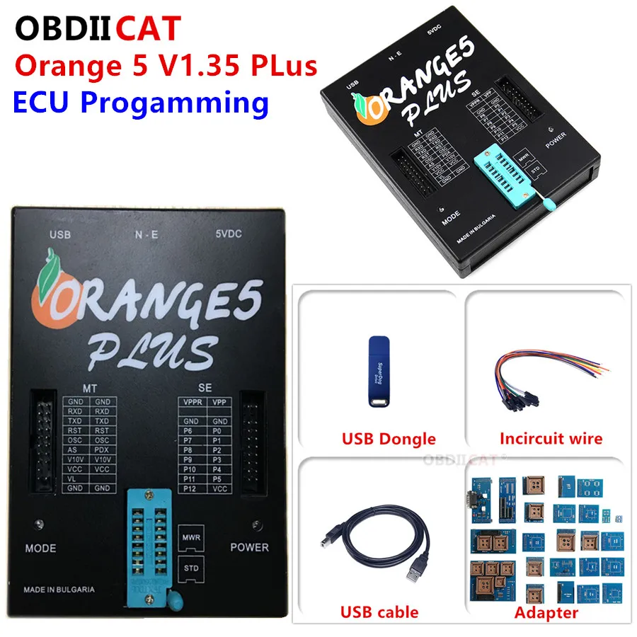 Orange5 V1.35 Plus Programmer full set OEM Orange 5 Programmer with Full Adapter andSoftware Device Hardware+Enhanced Function