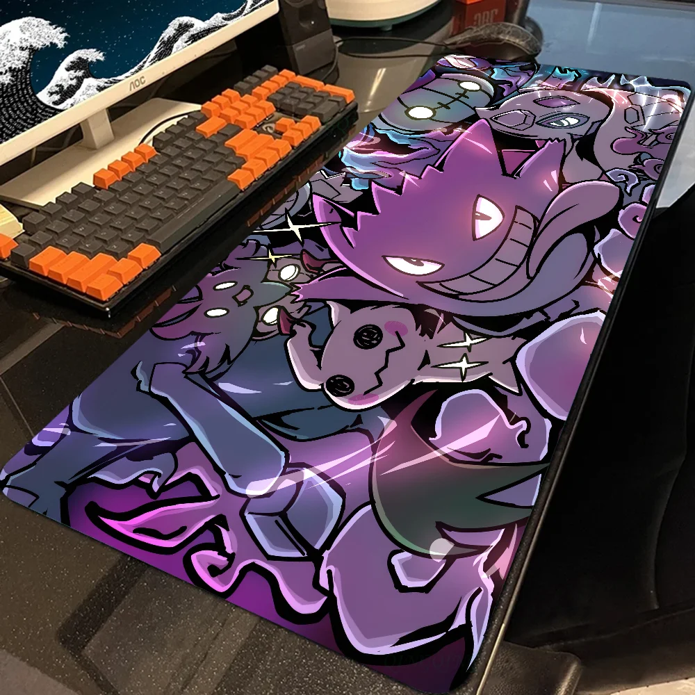 Polymères de bureau pour souris Pokemon-Gengar Grande, accessoires de jeu Prime Gaming, média, rembourrage de tapis de clavier