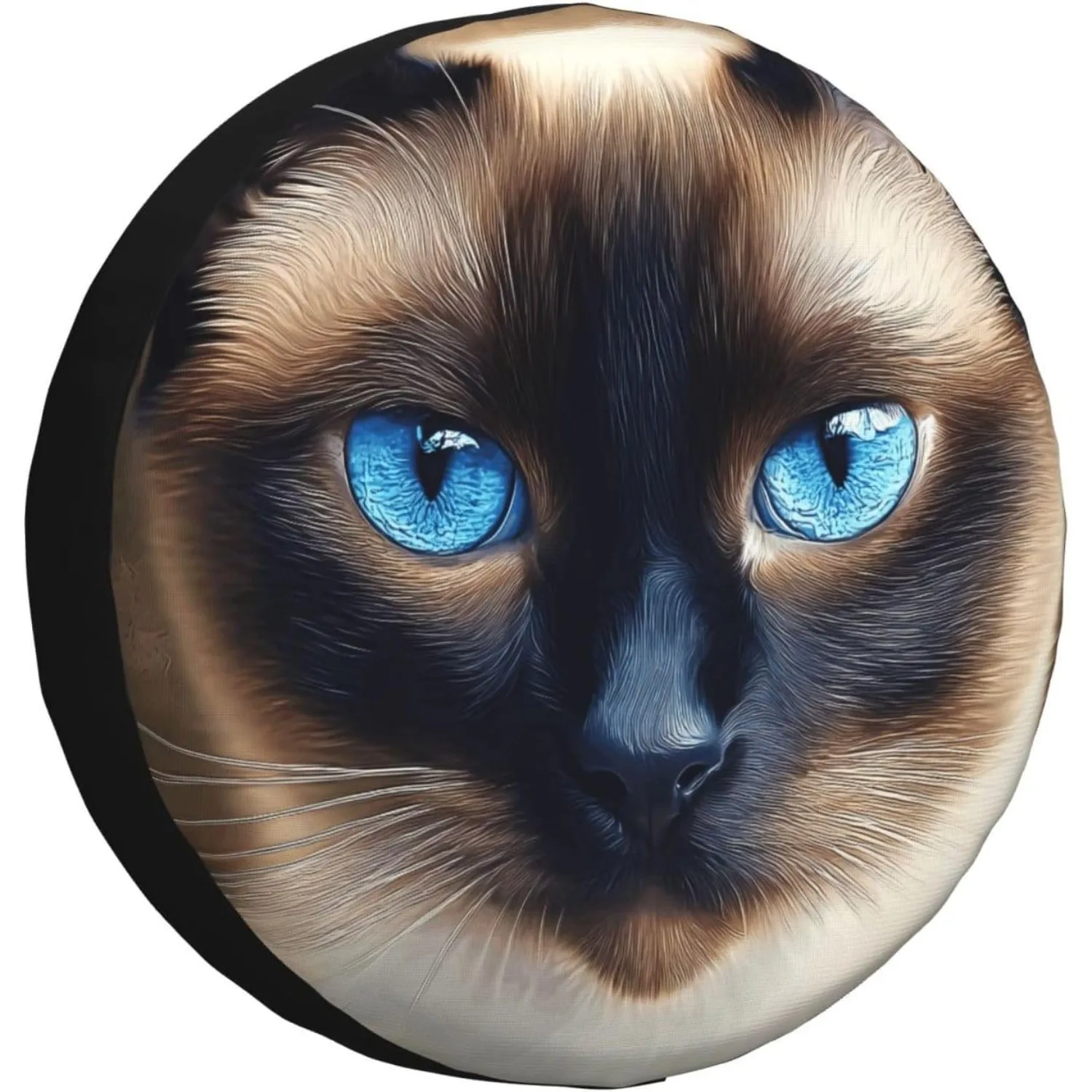 Siamese Cat Face Blue Eyes Tire Cover Durable Wheel Protector for SUV Truck Camper