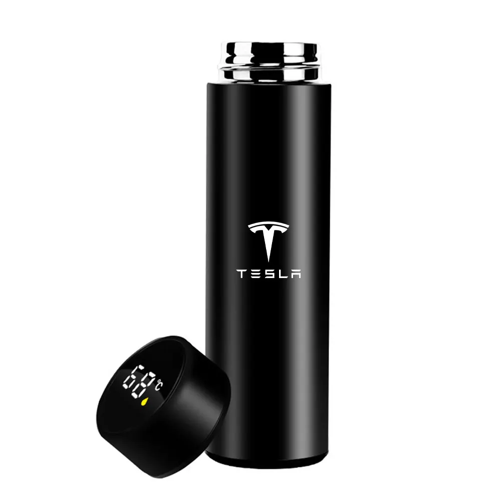 1pc Thermos Bottle Smart Cup With Temperature Display 304 Stainless Steel Vacuum Insulated Intelligent Cup For tesla model 3 Y S