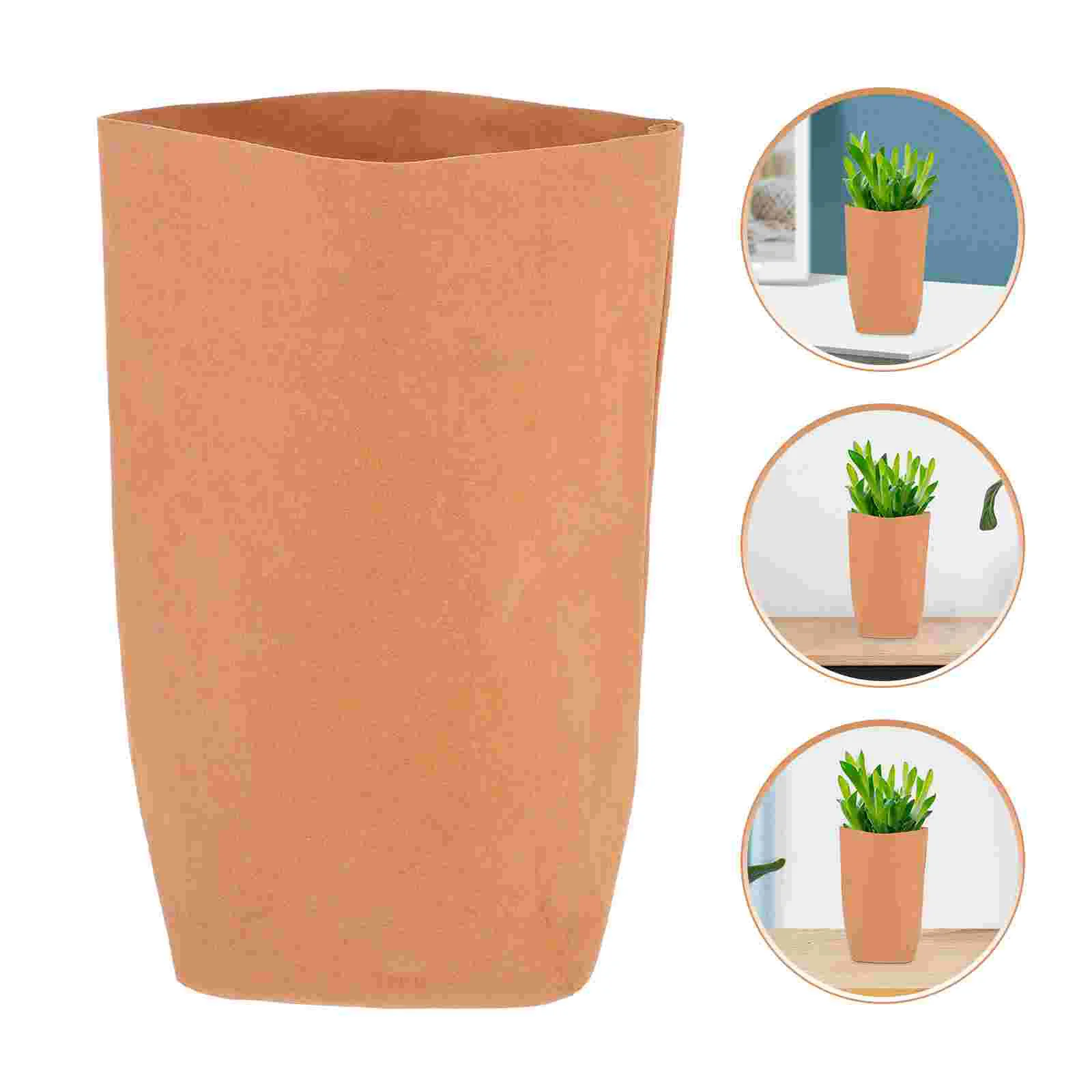 Kraft Paper Flowerpot Succulent Plant Planter Bag Indoor Pots Craft Planting Tool Retro for Plants