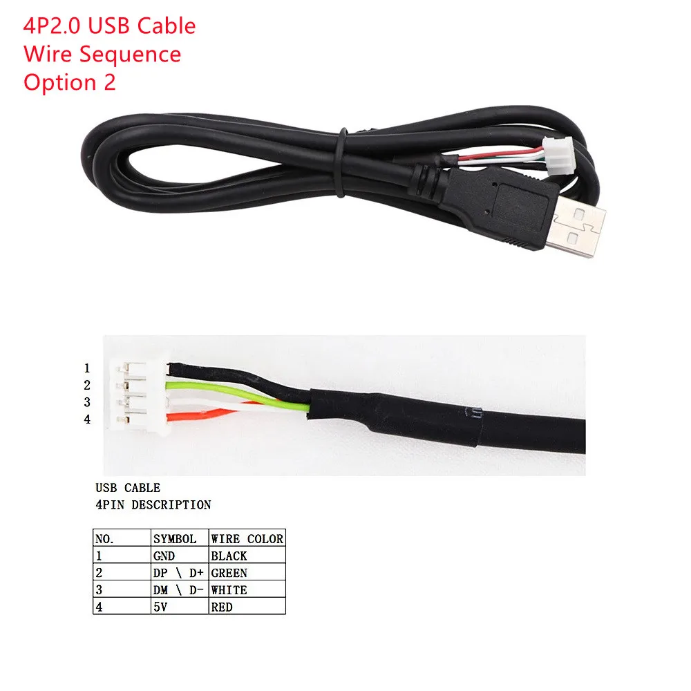 

1m 1.5m 2m 3m 5m 4P2.0 USB Cable Signal Anti-interference Shielded Wire Cable for USB Camera Option 2