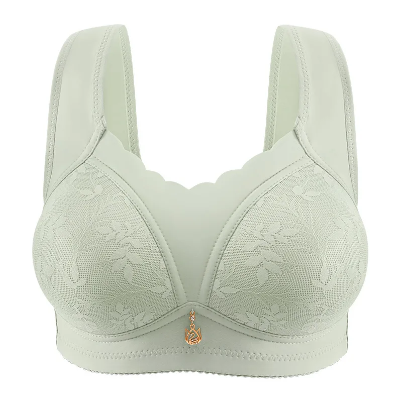 Brassiere Beautiful Back Plus-Size Thin Women's Mom Bra Reduces Side Fat Anti-Sagging Anti-Exposure Wireless Bra Vest Daily Wear