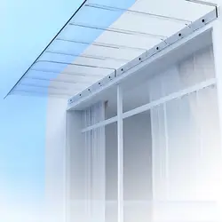 Entry Door Window Awning Exterior Clear Sun Shetter Front Door Canopy No Brackets Porch Awning Door Awning for Outside Sunlight