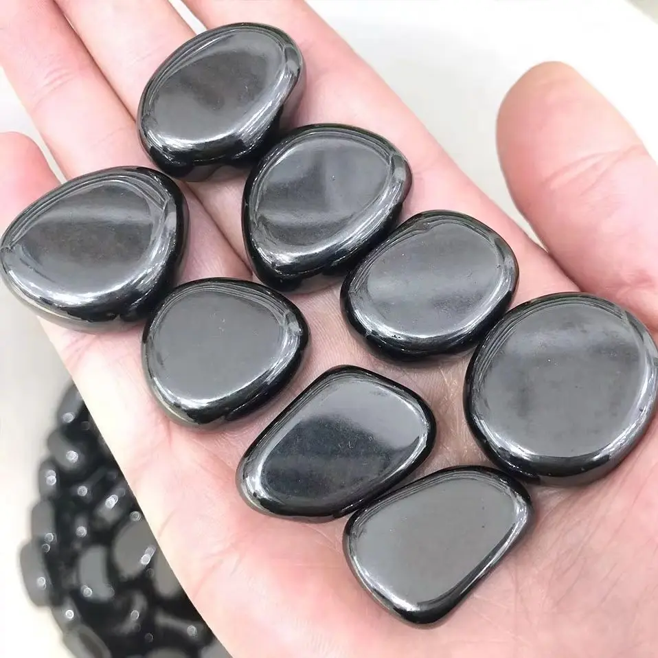 400g Natural Polished Hematite Tumbled Stone Crystals Rock Healing Mineral Aquarium Garden Home Decoration Energy Gemstones