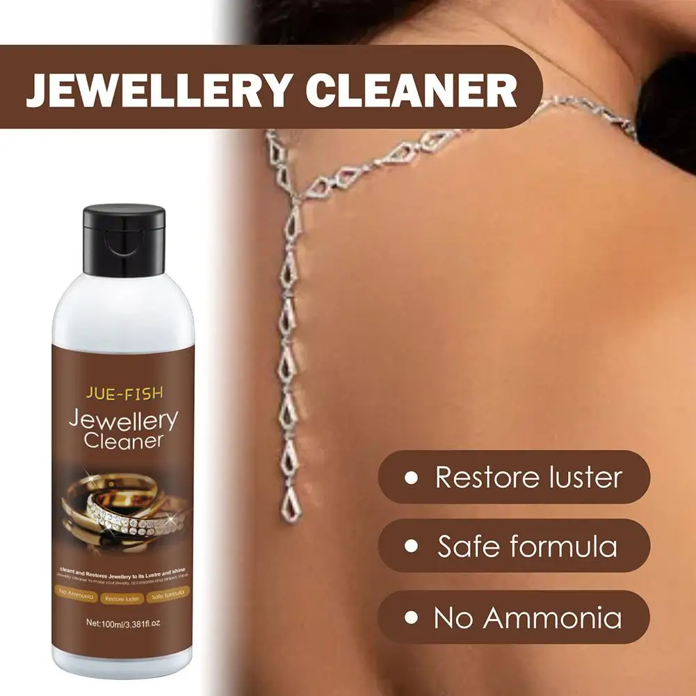 Sterling Silver Jewelry Cleaner 100 Ml Jewelry Cleaner Machine Jewelry Clean Solution Concentrate Gentle Power For Gold Jew C5q0