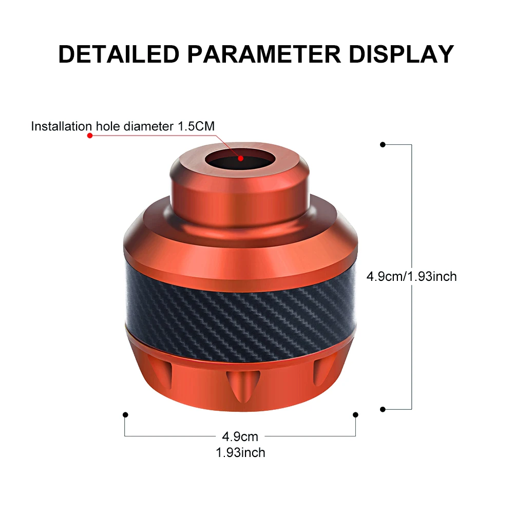 2 pz moto telaio Slider in lega di alluminio forcella anteriore tazza cursori Crash caduta protezione in fibra di carbonio per moto Scooter