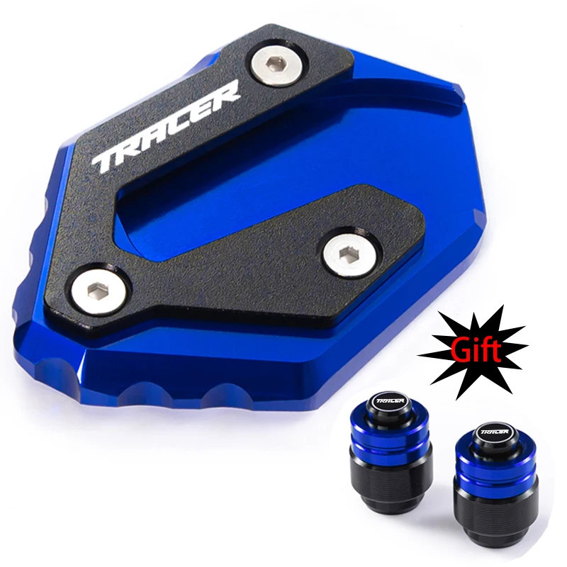 For YAMAHA tracer 900 /gt 700 /gt TRACER 9/gt 7/gt MT-09 SP MT07 CNC Side Stand Enlarge Extension And Tire Valve Air Caps