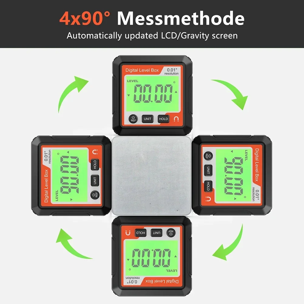 Digital Level Angle Gauge° Precision Digital Inclinometer Mini Magnetic Base Bevel Protractor Tilt Measuring Tools