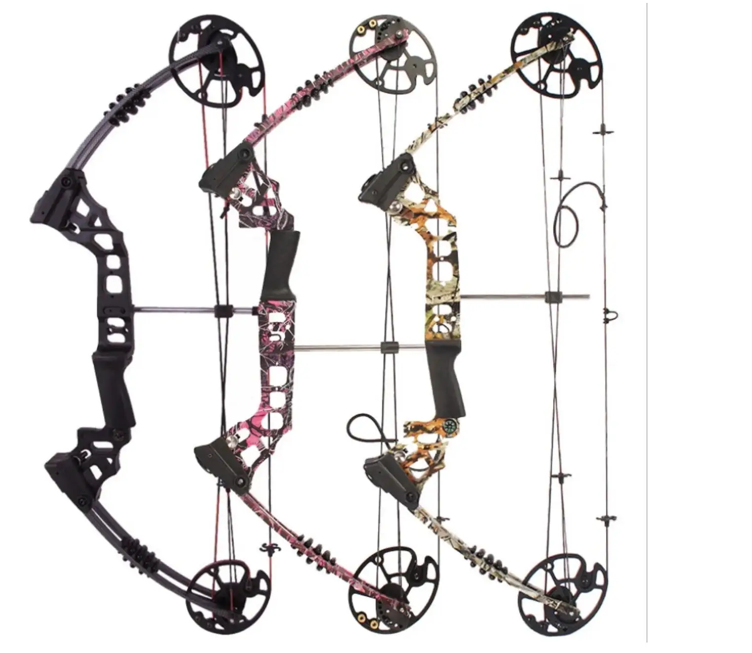 JUNXING Compound Bow 20-70 Pounds Pulley Bow Outdoor Archery Arrows Hunting Shooting for Right Hand  ﻿