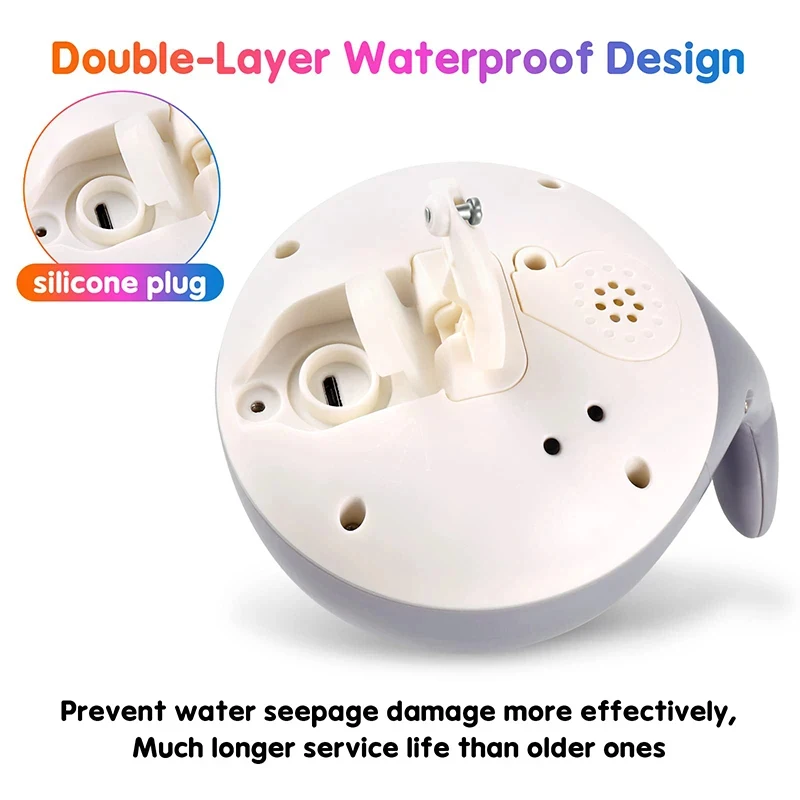 Upgraded Baby Rechargeable Bath with Waterproof Light Up Whale Spray Water Bathtub for Toddlers Kids Pool Bathroom Toys