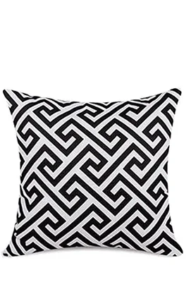 Linen Square Decorative Throw Pillow Cushion Cover Home Sofa Decorative Pillow Cover, Black pillowcase 50*50 decor