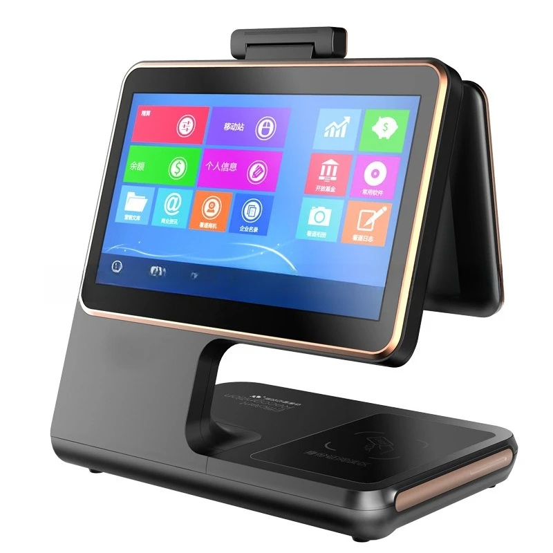 11.6-inch face recognition fingerprint card swiping all-in-one machine dual-screen visitor machine catering cashier