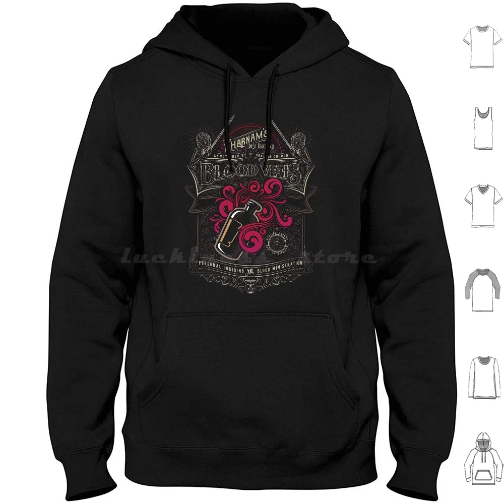 Yharnam&x27 ; S Blood Vials Essential T-Shirt Hoodie Cotton Long Sleeve Yharnam Blood Vials Bloodborne Dark Souls Ps4 Video