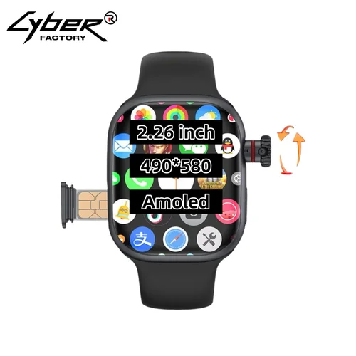 Reloj inteligente CD99 8GB RAM AMOLED Wifi ROM GPS 128GB posición aplicación descargar Bluetooth hombres mujeres versión de tarjeta celular Smartwatch